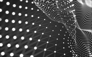 Noktaları ve çizgileri birleştiren soyut çokgen uzay düşük polyester arka plan. Bağlantı yapısı. 3d oluşturma