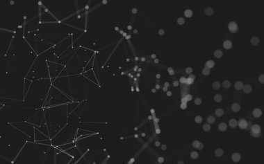 Noktaları ve çizgileri birleştiren soyut çokgen uzay düşük polyester arka plan. Bağlantı yapısı. 3d oluşturma