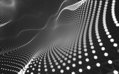 Noktaları ve çizgileri birleştiren soyut çokgen uzay düşük polyester arka plan. Bağlantı yapısı. 3d oluşturma
