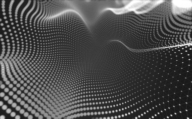 Noktaları ve çizgileri birleştiren soyut çokgen uzay düşük polyester arka plan. Bağlantı yapısı. 3d oluşturma