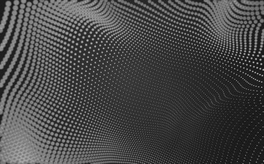 Noktaları ve çizgileri birleştiren soyut çokgen uzay düşük polyester arka plan. Bağlantı yapısı. 3d oluşturma