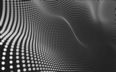 Noktaları ve çizgileri birleştiren soyut çokgen uzay düşük polyester arka plan. Bağlantı yapısı. 3d oluşturma