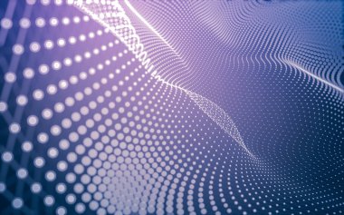 Noktaları ve çizgileri birleştiren soyut çokgen uzay düşük polyester arka plan. Bağlantı yapısı. 3d oluşturma