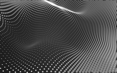 Noktaları ve çizgileri birleştiren soyut çokgen uzay düşük polyester arka plan. Bağlantı yapısı. 3d oluşturma