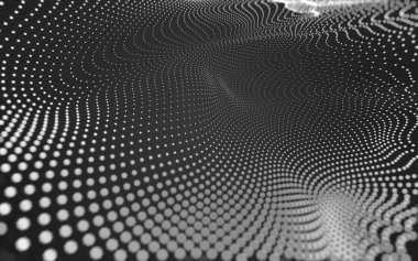 Noktaları ve çizgileri birleştiren soyut çokgen uzay düşük polyester arka plan. Bağlantı yapısı. 3d oluşturma