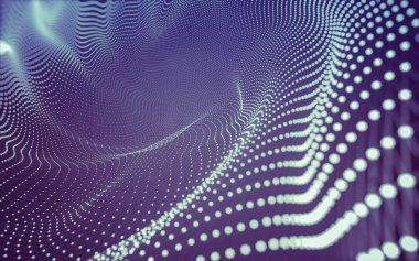 Noktaları ve çizgileri birleştiren soyut çokgen uzay düşük polyester arka plan. Bağlantı yapısı. 3d oluşturma
