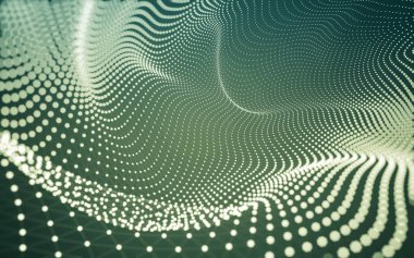Noktaları ve çizgileri birleştiren soyut çokgen uzay düşük polyester arka plan. Bağlantı yapısı. 3d oluşturma