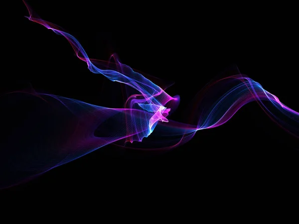 Dark Abstract Background Glowing Abstract Waves Abstract Background — Stock Photo, Image