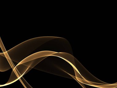 Parlayan soyut dalgalar ve soyut arkaplan ile koyu soyut arkaplan