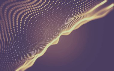 Noktaları ve çizgileri birleştiren soyut çokgen uzay düşük polyester arka plan. Bağlantı yapısı. 3d oluşturma