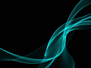 Parlayan soyut dalgalar ve soyut arkaplan ile koyu soyut arkaplan