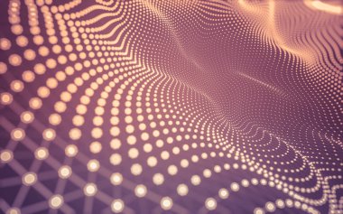 Noktaları ve çizgileri birleştiren soyut çokgen uzay düşük polyester arka plan. Bağlantı yapısı. 3d oluşturma