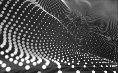 Noktaları ve çizgileri birleştiren soyut çokgen uzay düşük polyester arka plan. Bağlantı yapısı. 3d oluşturma