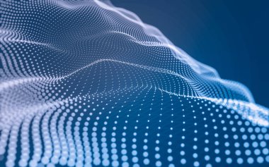 Noktaları ve çizgileri birleştiren soyut çokgen uzay düşük polyester arka plan. Bağlantı yapısı. 3d oluşturma