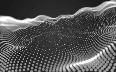 Noktaları ve çizgileri birleştiren soyut çokgen uzay düşük polyester arka plan. Bağlantı yapısı. 3d oluşturma