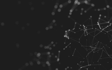 Noktaları ve çizgileri birleştiren soyut çokgen uzay düşük polyester arka plan. Bağlantı yapısı. 3d oluşturma