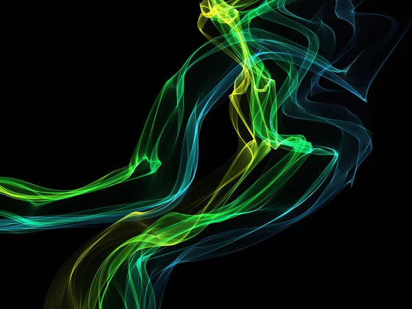 Parlayan soyut dalgalar ve soyut arkaplan ile koyu soyut arkaplan