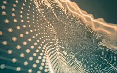 Noktaları ve çizgileri birleştiren soyut çokgen uzay düşük polyester arka plan. Bağlantı yapısı. 3d oluşturma