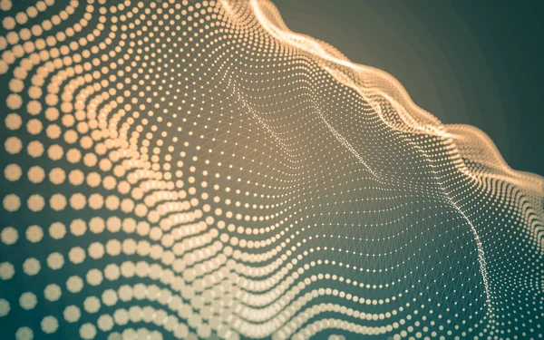 Noktaları ve çizgileri birleştiren soyut çokgen uzay düşük polyester arka plan. Bağlantı yapısı. 3d oluşturma