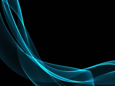 Parlayan soyut dalgalar ve soyut arkaplan ile koyu soyut arkaplan