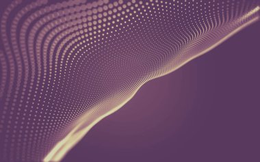 Noktaları ve çizgileri birleştiren soyut çokgen uzay düşük polyester arka plan. Bağlantı yapısı. 3d oluşturma