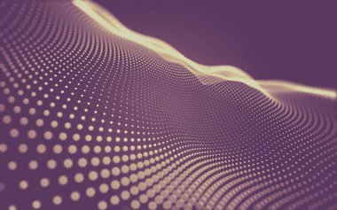 Noktaları ve çizgileri birleştiren soyut çokgen uzay düşük polyester arka plan. Bağlantı yapısı. 3d oluşturma