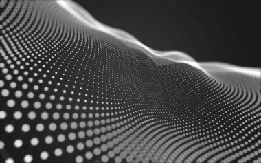 Noktaları ve çizgileri birleştiren soyut çokgen uzay düşük polyester arka plan. Bağlantı yapısı. 3d oluşturma