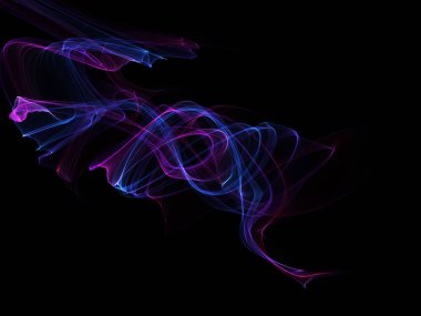 Parlayan soyut dalgalar ve soyut arkaplan ile koyu soyut arkaplan