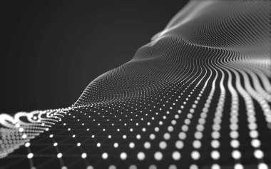 Noktaları ve çizgileri birleştiren soyut çokgen uzay düşük polyester arka plan. Bağlantı yapısı. 3d oluşturma