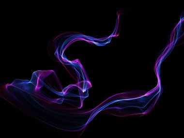 Parlayan soyut dalgalar ve soyut arkaplan ile koyu soyut arkaplan