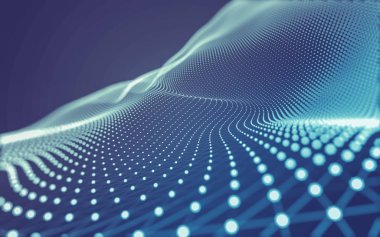 Noktaları ve çizgileri birleştiren soyut çokgen uzay düşük polyester arka plan. Bağlantı yapısı. 3d oluşturma