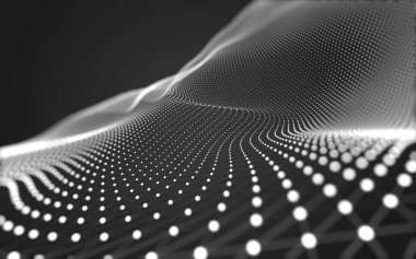 Noktaları ve çizgileri birleştiren soyut çokgen uzay düşük polyester arka plan. Bağlantı yapısı. 3d oluşturma