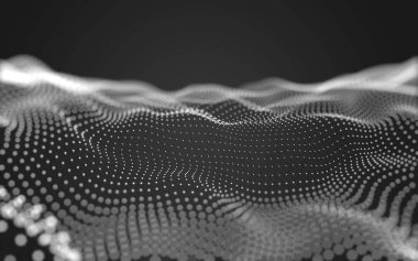 Noktaları ve çizgileri birleştiren soyut çokgen uzay düşük polyester arka plan. Bağlantı yapısı. 3d oluşturma