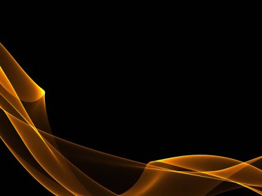 Parlayan soyut dalgalar ve soyut arkaplan ile koyu soyut arkaplan