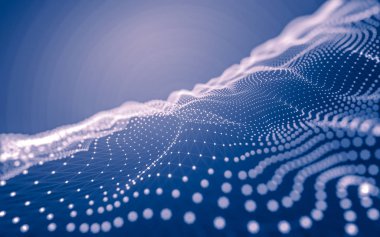 Noktaları ve çizgileri birleştiren soyut çokgen uzay düşük polyester arka plan. Bağlantı yapısı. 3d oluşturma