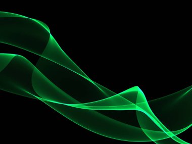 Parlayan soyut dalgalar ve soyut arkaplan ile koyu soyut arkaplan