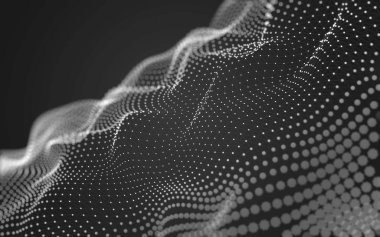 Noktaları ve çizgileri birleştiren soyut çokgen uzay düşük polyester arka plan. Bağlantı yapısı. 3d oluşturma