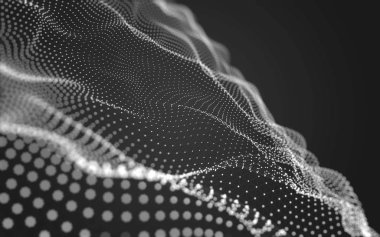 Noktaları ve çizgileri birleştiren soyut çokgen uzay düşük polyester arka plan. Bağlantı yapısı. 3d oluşturma