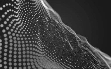 Noktaları ve çizgileri birleştiren soyut çokgen uzay düşük polyester arka plan. Bağlantı yapısı. 3d oluşturma