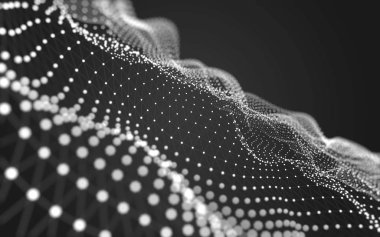 Noktaları ve çizgileri birleştiren soyut çokgen uzay düşük polyester arka plan. Bağlantı yapısı. 3d oluşturma