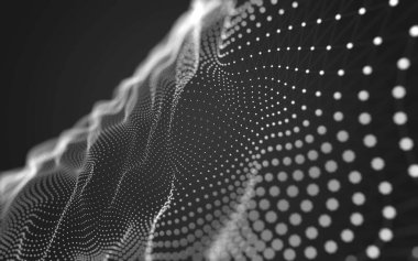 Noktaları ve çizgileri birleştiren soyut çokgen uzay düşük polyester arka plan. Bağlantı yapısı. 3d oluşturma