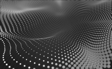 Noktaları ve çizgileri birleştiren soyut çokgen uzay düşük polyester arka plan. Bağlantı yapısı. 3d oluşturma