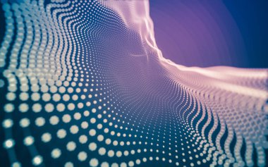 Noktaları ve çizgileri birleştiren soyut çokgen uzay düşük polyester arka plan. Bağlantı yapısı. 3d oluşturma