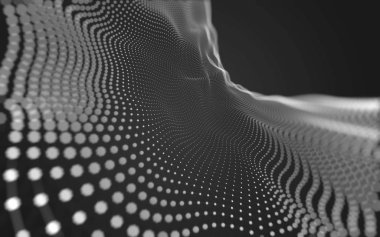 Noktaları ve çizgileri birleştiren soyut çokgen uzay düşük polyester arka plan. Bağlantı yapısı. 3d oluşturma