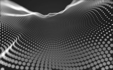 Noktaları ve çizgileri birleştiren soyut çokgen uzay düşük polyester arka plan. Bağlantı yapısı. 3d oluşturma