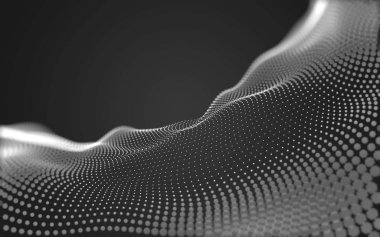 Noktaları ve çizgileri birleştiren soyut çokgen uzay düşük polyester arka plan. Bağlantı yapısı. 3d oluşturma