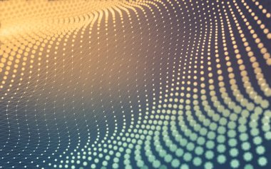 Noktaları ve çizgileri birleştiren soyut çokgen uzay düşük polyester arka plan. Bağlantı yapısı. 3d oluşturma
