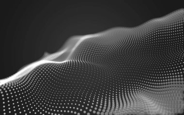 Noktaları ve çizgileri birleştiren soyut çokgen uzay düşük polyester arka plan. Bağlantı yapısı. 3d oluşturma