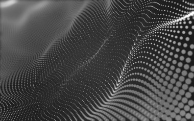 Noktaları ve çizgileri birleştiren soyut çokgen uzay düşük polyester arka plan. Bağlantı yapısı. 3d oluşturma