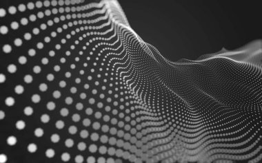 Noktaları ve çizgileri birleştiren soyut çokgen uzay düşük polyester arka plan. Bağlantı yapısı. 3d oluşturma